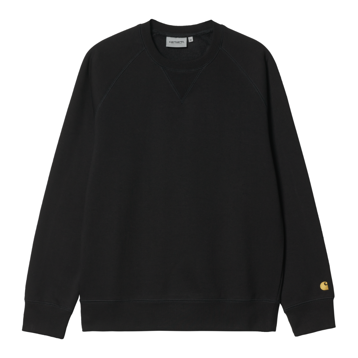 Carhartt WIP - Chase Sweat - BLACK / GOLD / Sort - Sweatshirts