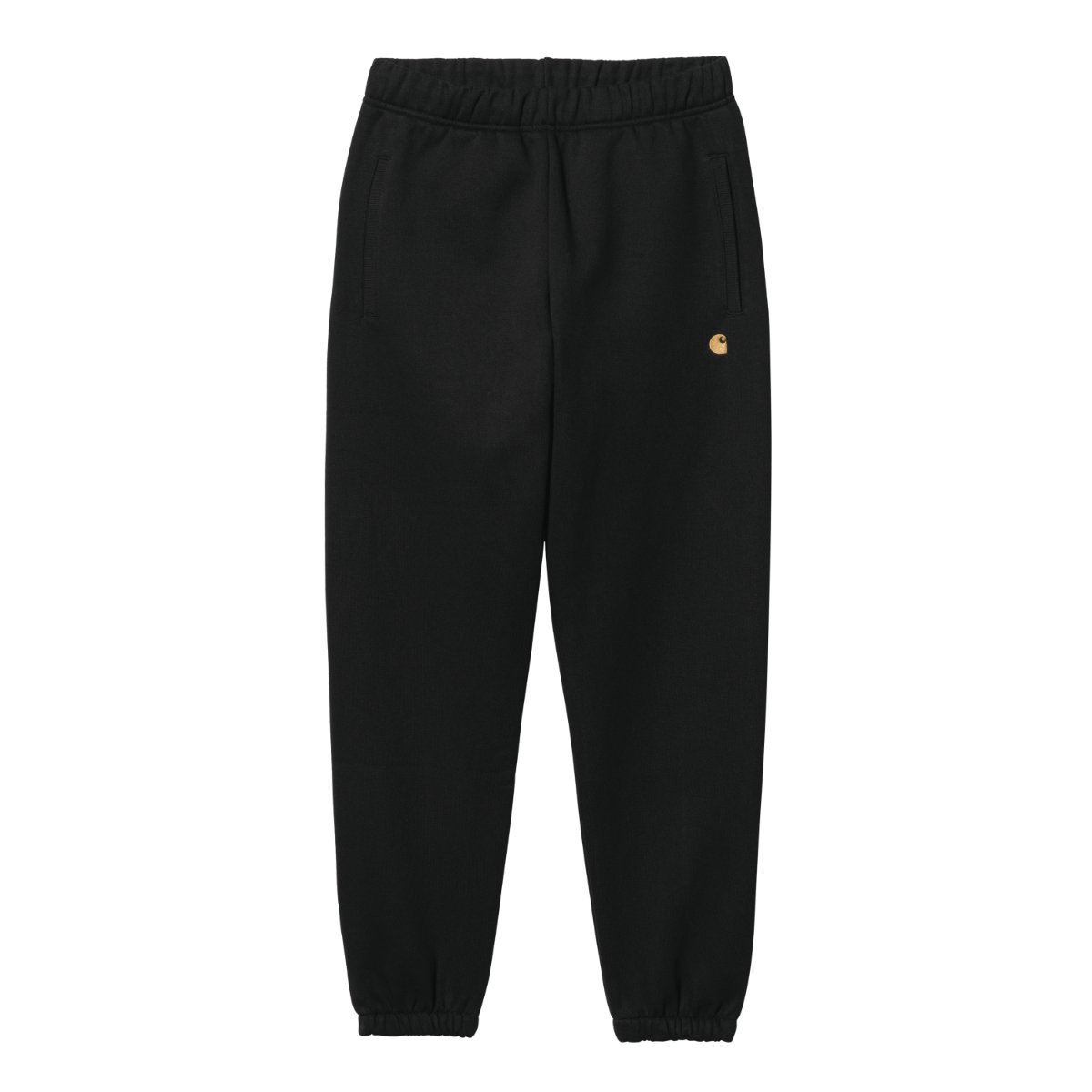 Carhartt WIP - Chase Sweat Pant - BLACK / GOLD / Sort - Bukser