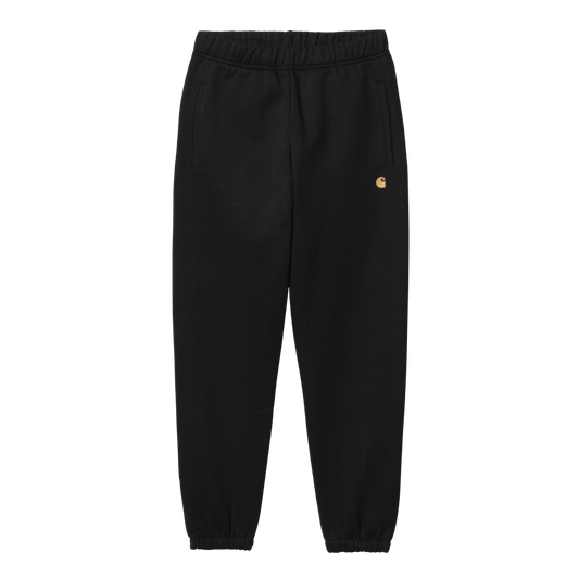 Carhartt WIP - Chase Sweat Pant - BLACK / GOLD / Sort - Bukser