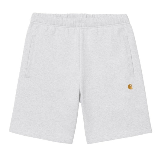 Carhartt WIP - Chase Sweat Short - ASH HEATHER / GOLD / Grå - Shorts