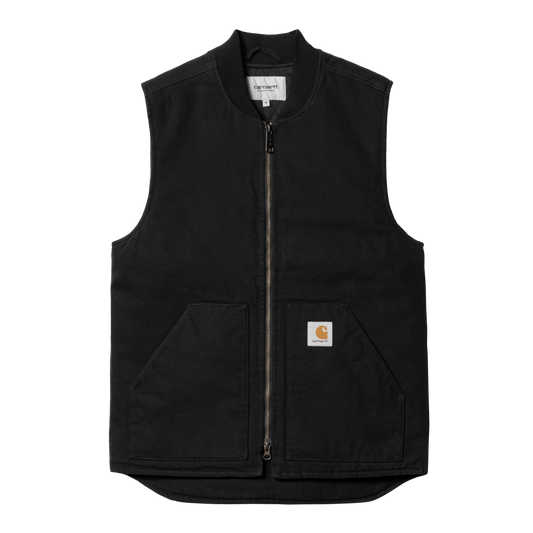Carhartt WIP - Classic Vest - BLACK HEAVY STONE / Sort - Jakker