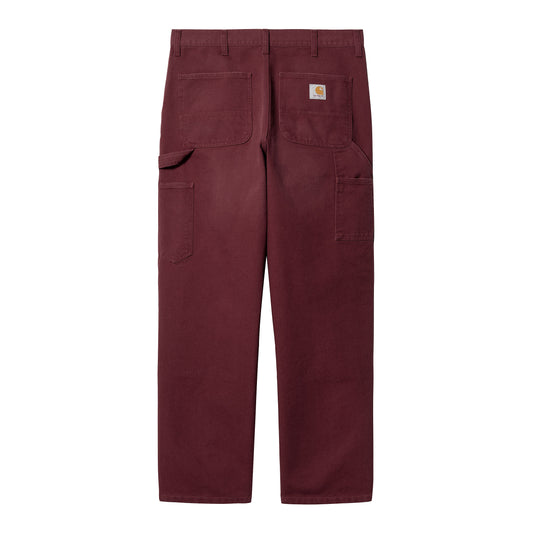 Carhartt WIP - Double Knee Pant Dearborn - MALBEC AGED CANVAS / Rød||Bordeaux - Bukser