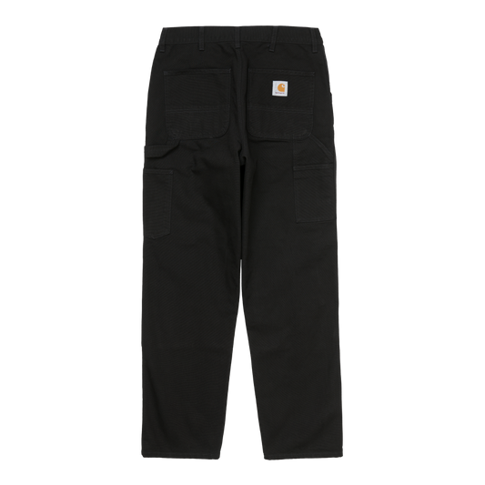 Carhartt WIP - Double Knee Pant Dearborn - BLACK RINSED / Sort - Bukser