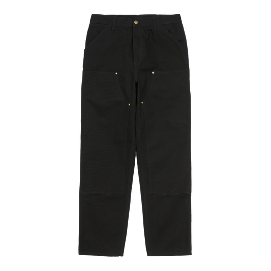 Carhartt WIP - Double Knee Pant Dearborn - BLACK RINSED / Sort - Bukser