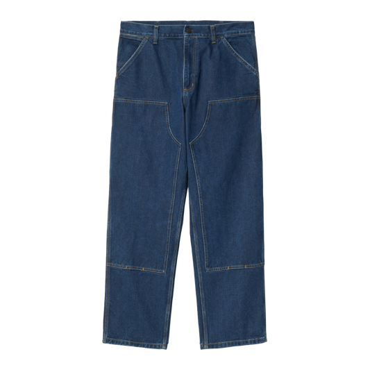 Carhartt WIP - Double Knee Pant Fairfield - BLUE STONE WASH / Blå - Bukser