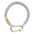 Column Carabiner Silver Necklace