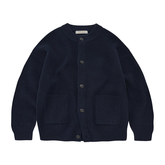 Heavy Wool Round Cardigan