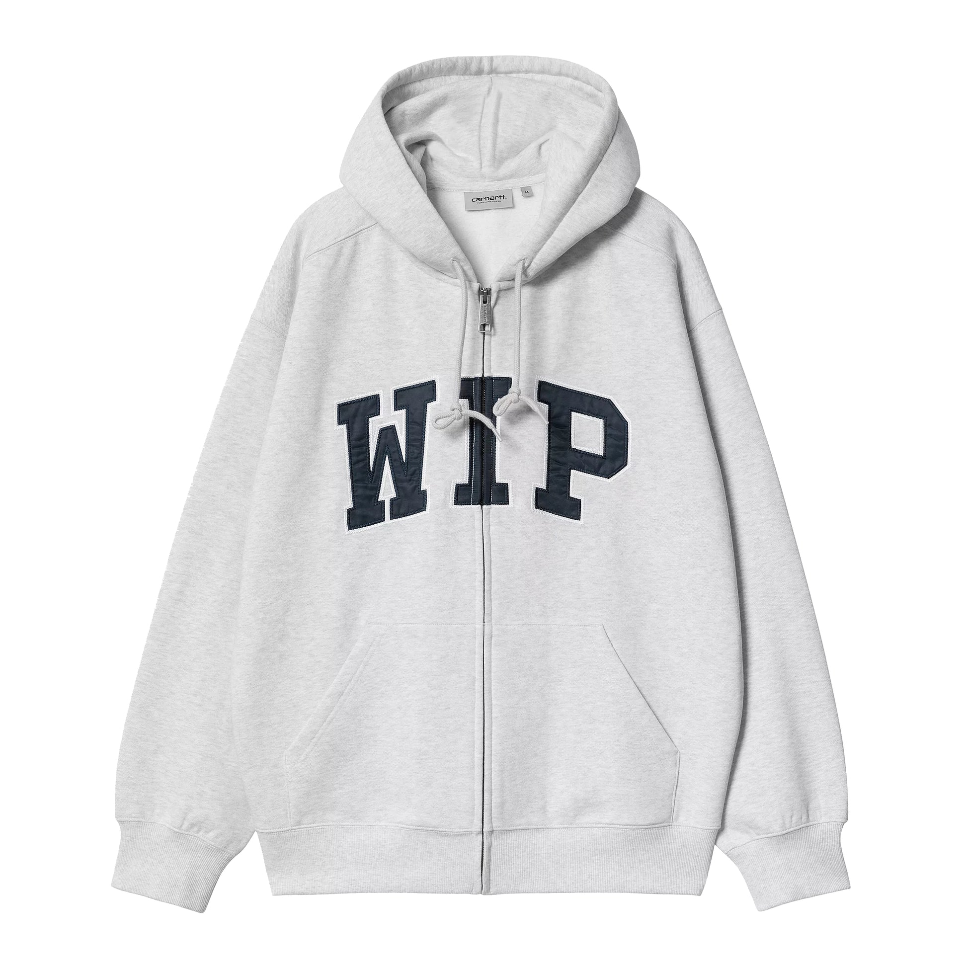 Carhartt WIP - Hooded WIP Sweat Jacket - ASH HEATHER STONE WA / Grå - Sweatshirts