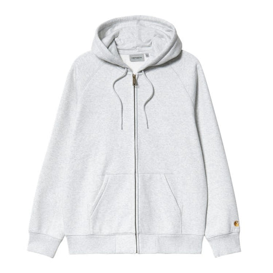 Carhartt WIP - Hooded Chase Jacket - ASH HEATHER / Grå - Sweatshirts