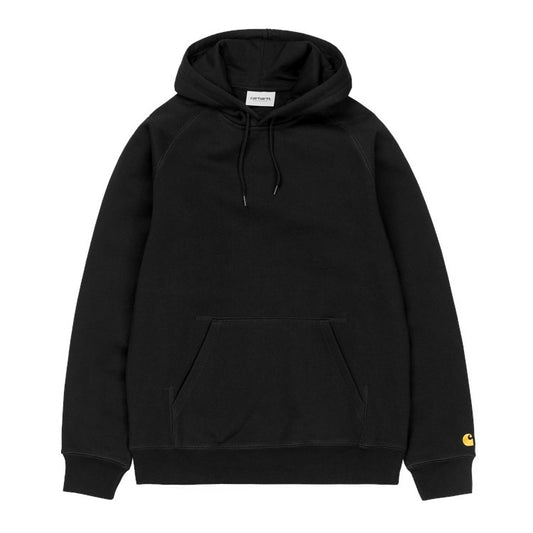 Carhartt WIP - Hooded Chase Sweat - BLACK / GOLD / Sort - Sweatshirts