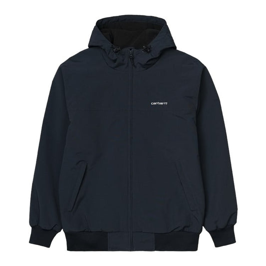 Carhartt WIP - Hooded Sail Jacket - DARK NAVY / WHITE / Blå - Jakker
