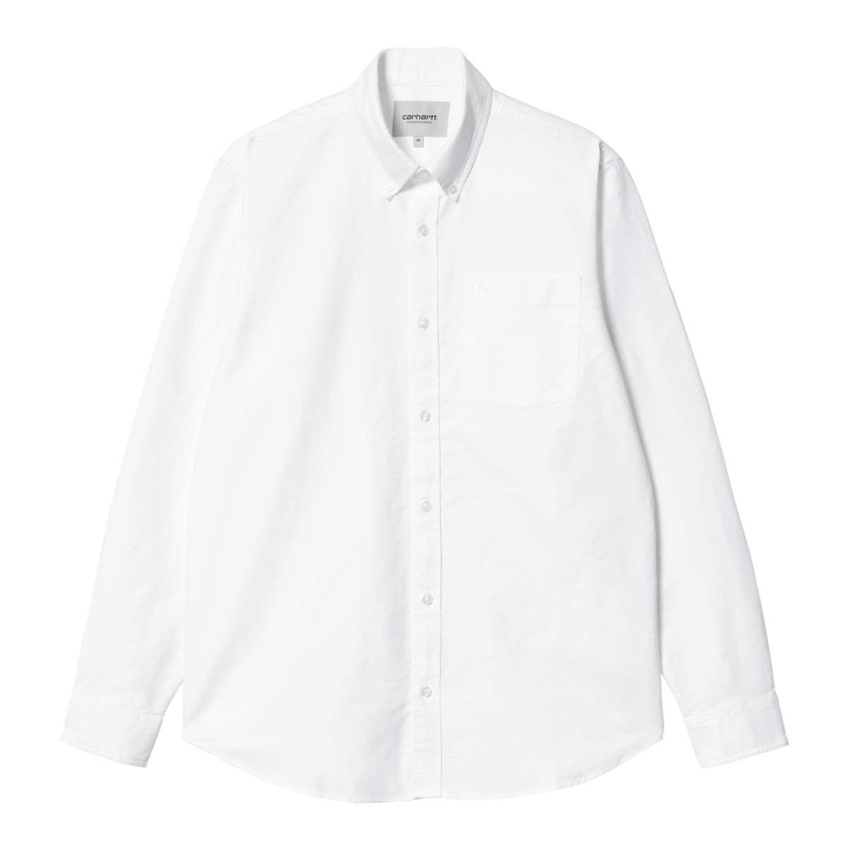 Carhartt WIP - L/S C-Logo Shirt - WHITE / WHITE / Hvid - Skjorter