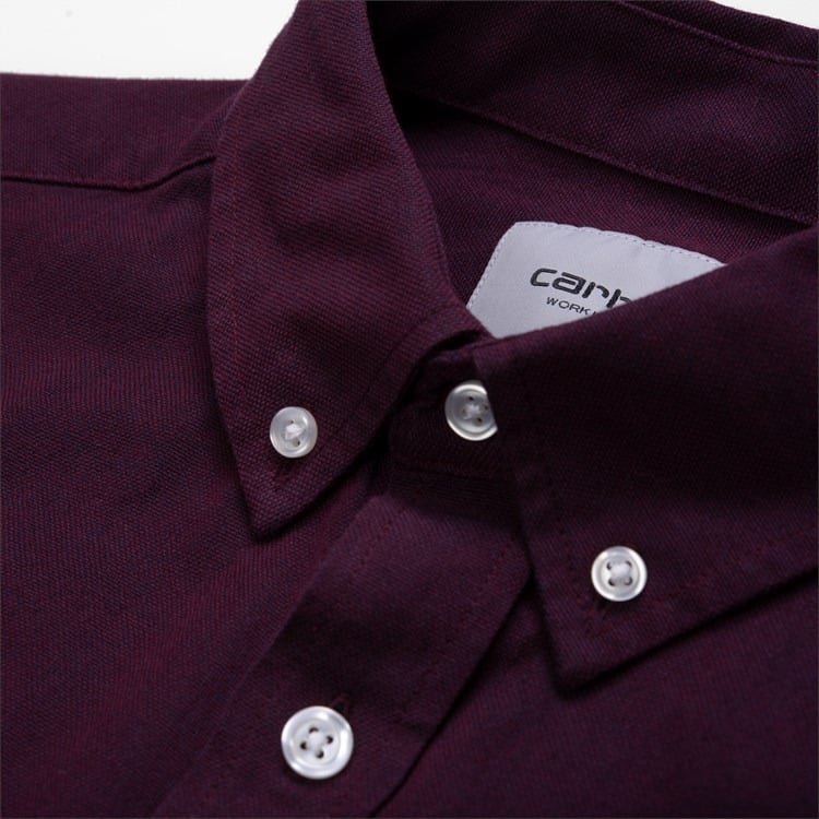 Carhartt WIP L/S Dalton Shirt Merlot / Duck Blue