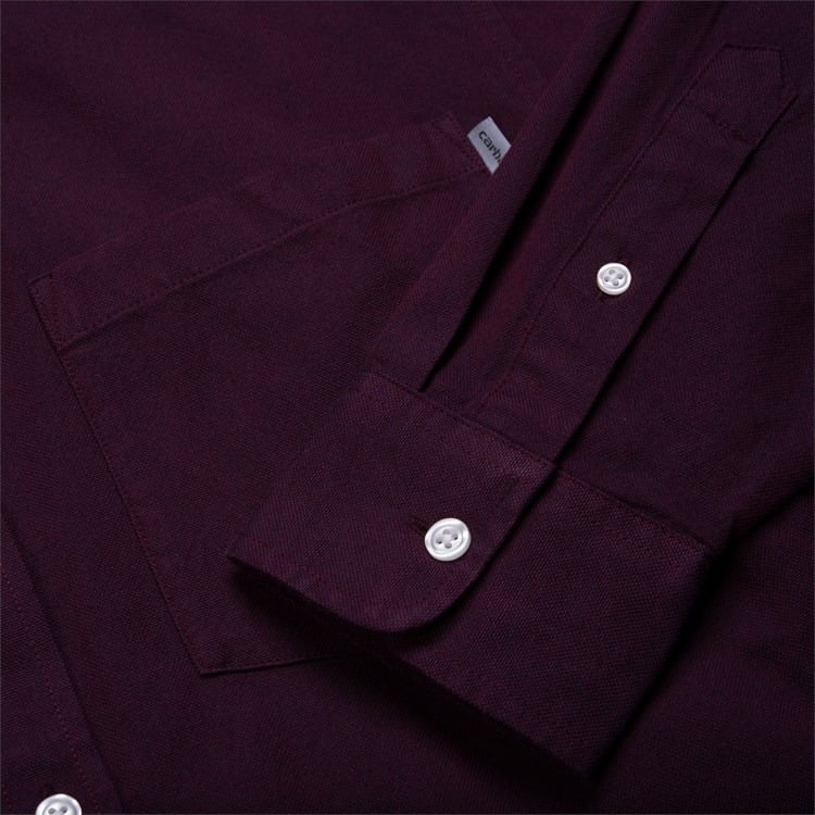 Carhartt WIP L/S Dalton Shirt Merlot / Duck Blue