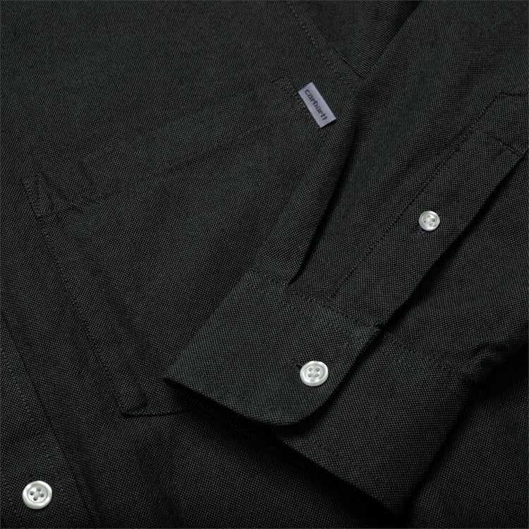 Carhartt WIP L/S Dalton Shirt Black / Air Force Grey