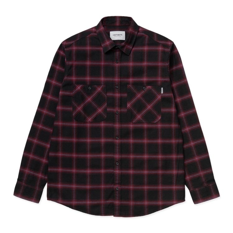 Carhartt WIP - L/S Darren Shirt - BORDEAUX / Bordeaux - Skjorter