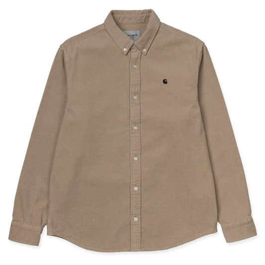 Carhartt WIP - L/S Madison Cord Shirt - WALL / Beige - Skjorter