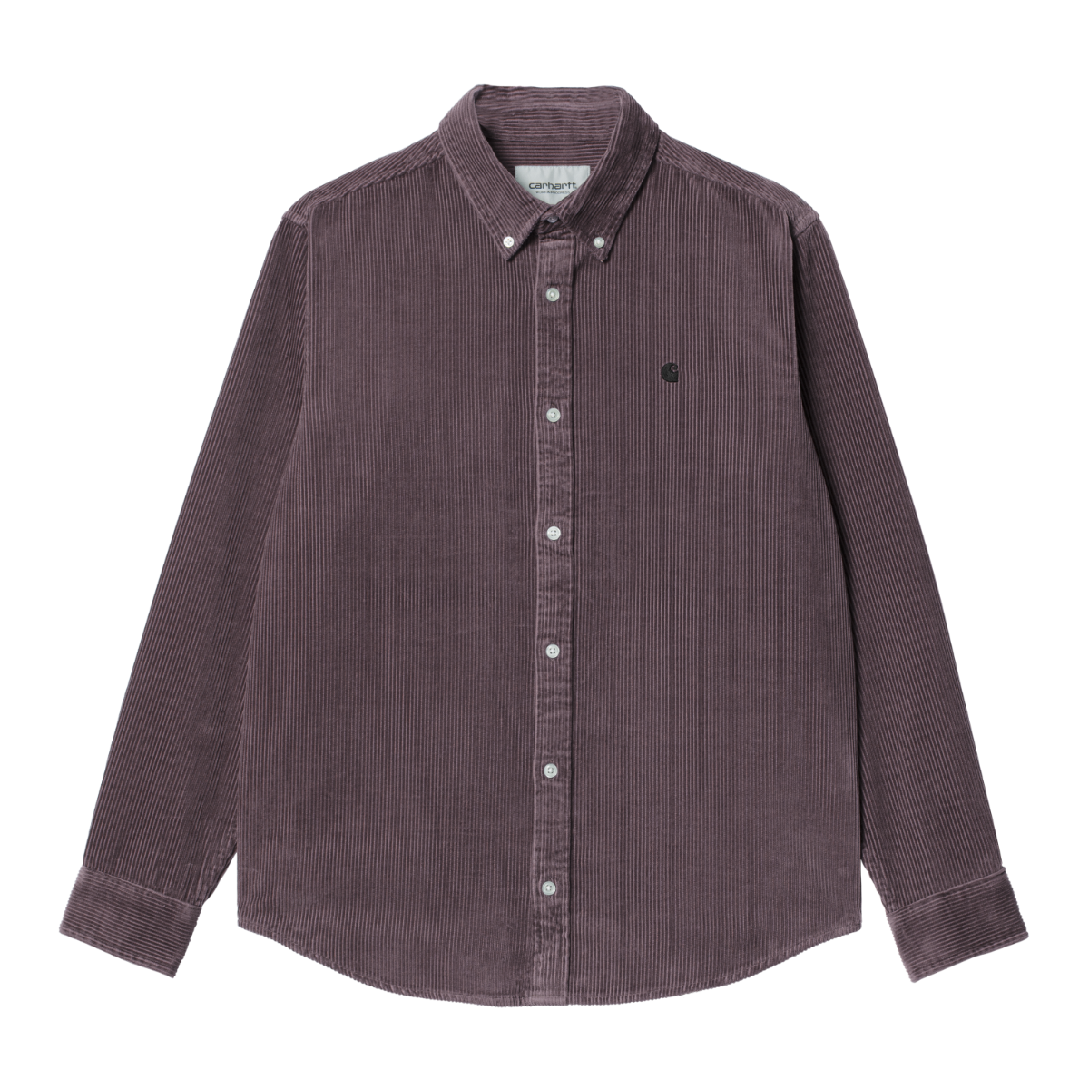 Carhartt WIP - L/S Madison Cord Shirt - misty thistle / blac - Herre > Skjorter