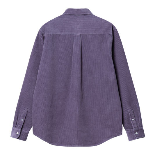 Carhartt WIP L/S Madison Cord Shirt Glassy Purple / Black