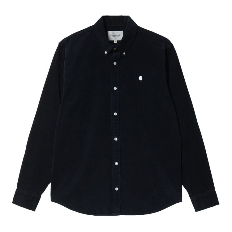 Carhartt WIP - L/S Madison Fine Cord Shirt - DARK NAVY / Blå - Skjorter