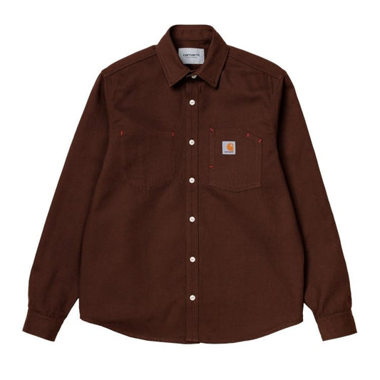 Carhartt WIP - L/S Tony Shirt - OFFROAD / Rød - Skjorter