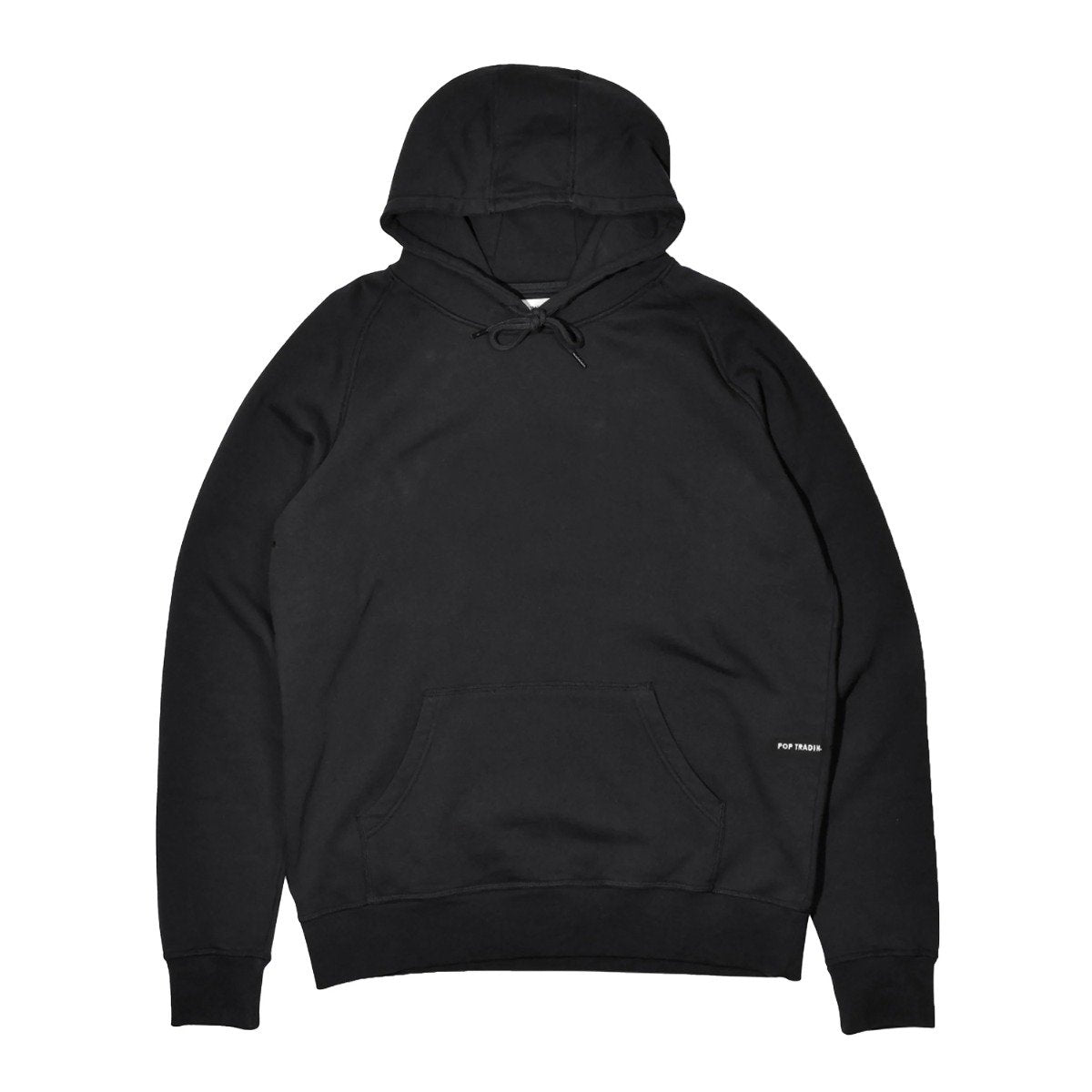 Pop Trading Company - Logo Hooded Sweat - BLACK / WHITE / Sort - Sweatshirts