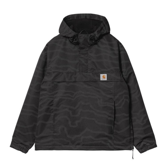 Carhartt WIP - Nimbus Pullover - DEEP FREEZE PRINT / Sort - Jakker