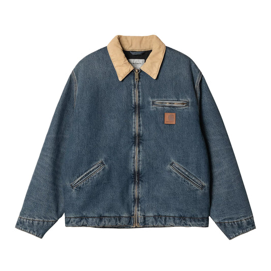 Carhartt WIP - OG Detroit Jacket - BLUE / DUSTY H BROWN / Blå - Jakker