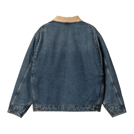 Carhartt WIP - OG Detroit Jacket - BLUE / DUSTY H BROWN / Blå - Jakker