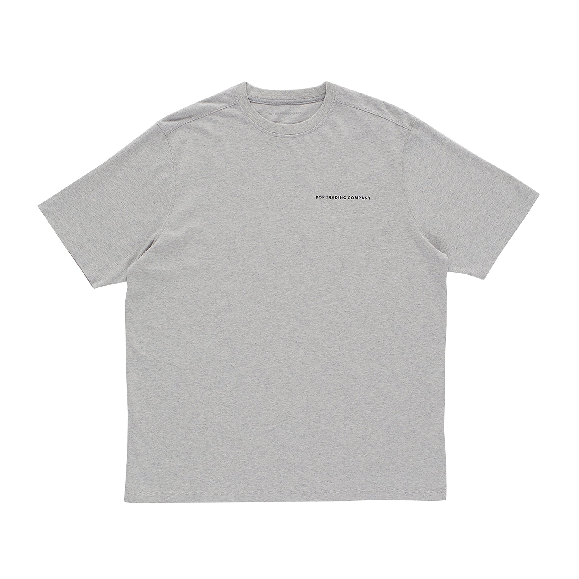 Pop Trading Company - Reflective Logo T-Shirt - GREY HEATHER / Grå - T-Shirts