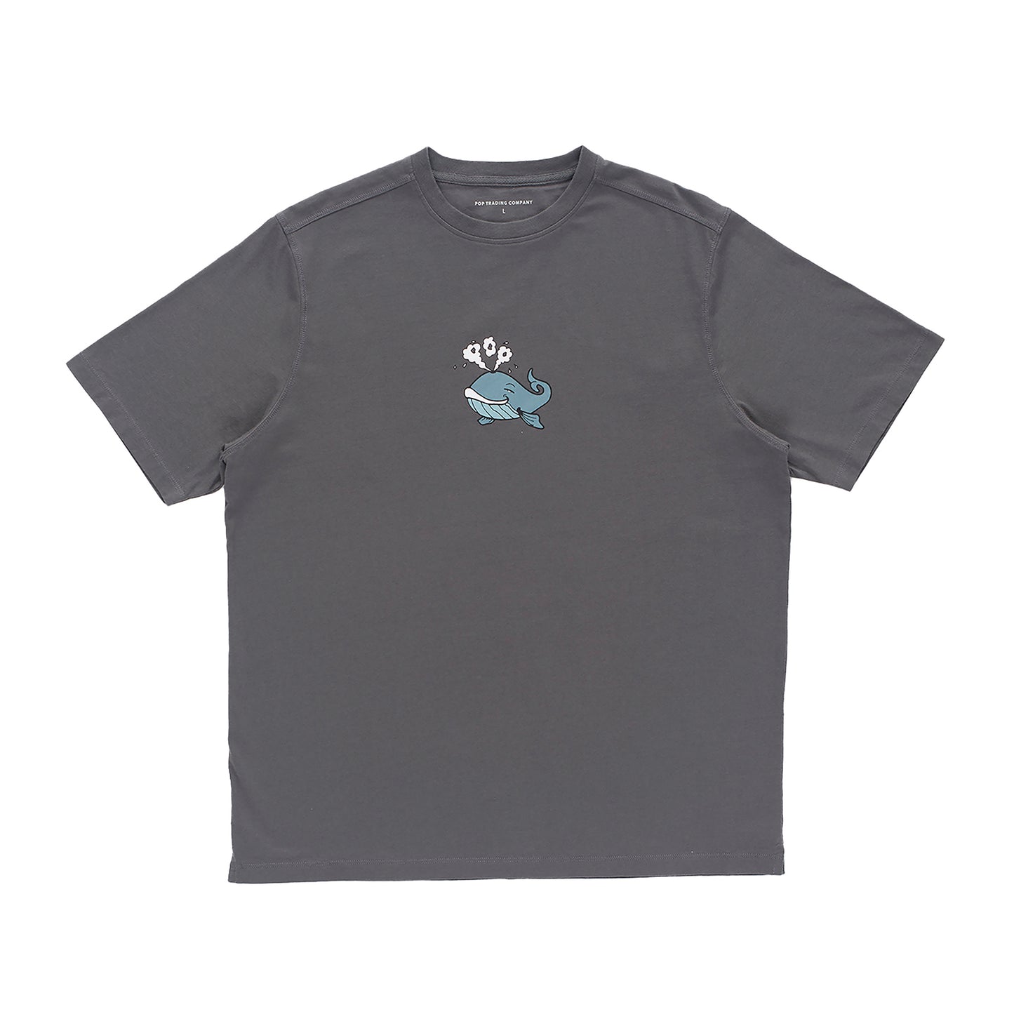 Pop Trading Company - Whale T-Shirt - CHARCOAL / Grå - T-Shirts