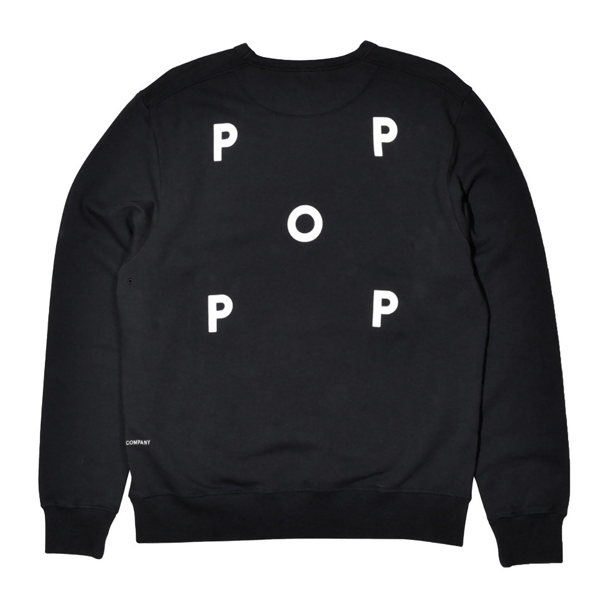 Pop Trading Company - Logo Crewneck Sweat - BLACK / WHITE / Sort - Sweatshirts
