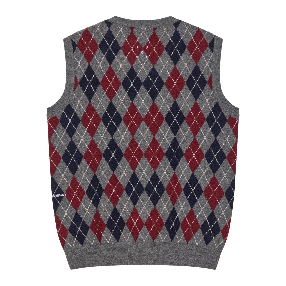 Pop Trading Company Burlington Knitted Spencer Charcoal / Multi