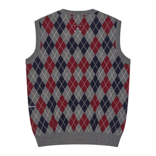 Pop Trading Company Burlington Knitted Spencer Charcoal / Multi