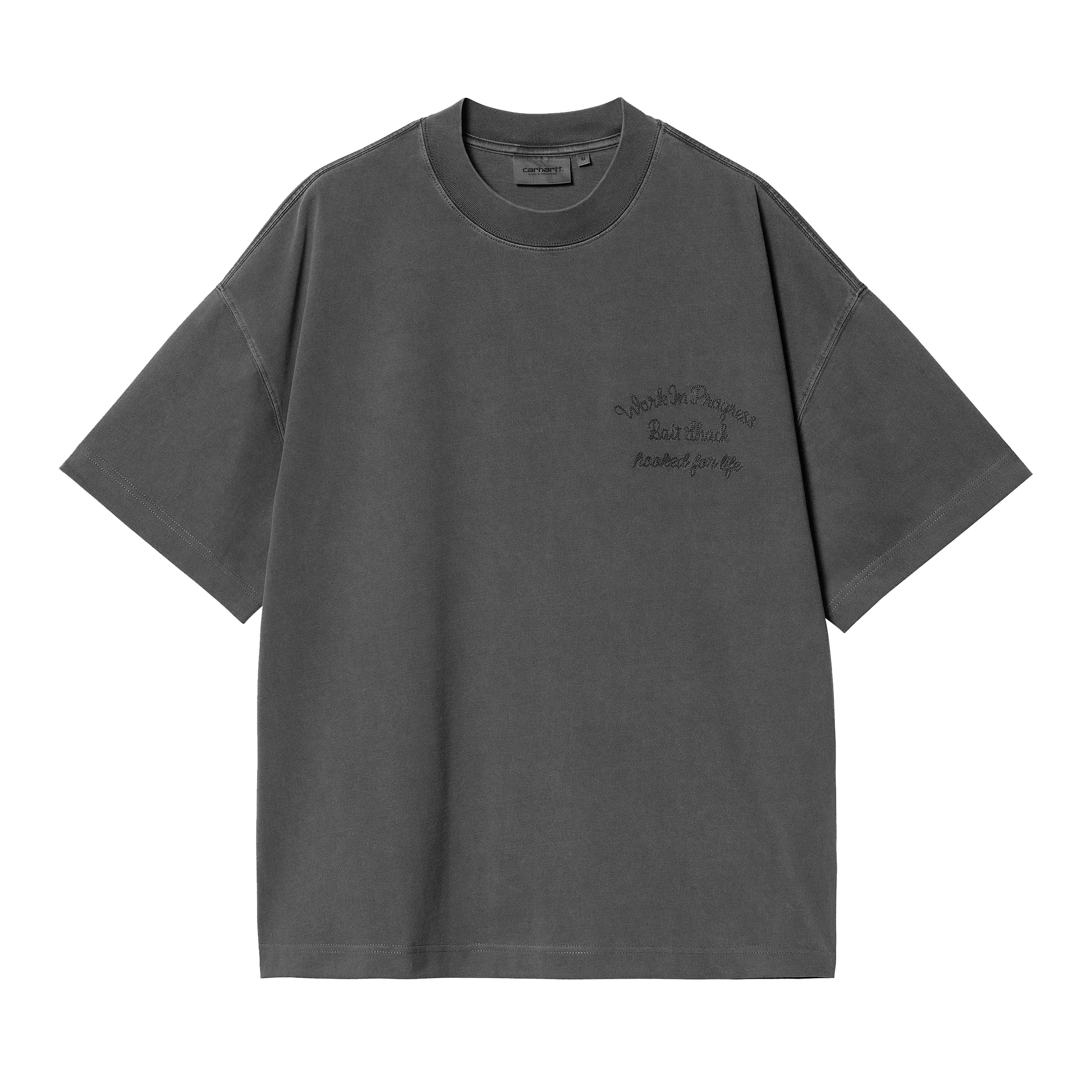 Carhartt WIP - S/S Bait Shack T-Shirt - BLACK GARMENT DYED / Sort - T-Shirts