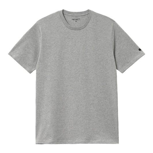 Carhartt WIP - S/S Base T-Shirt - GREY HEATHER / BLACK / Grå - T-Shirts