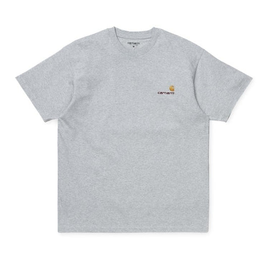 Carhartt WIP - S/S American Script T-Shirt - ASH HEATHER / Grå - T-Shirts