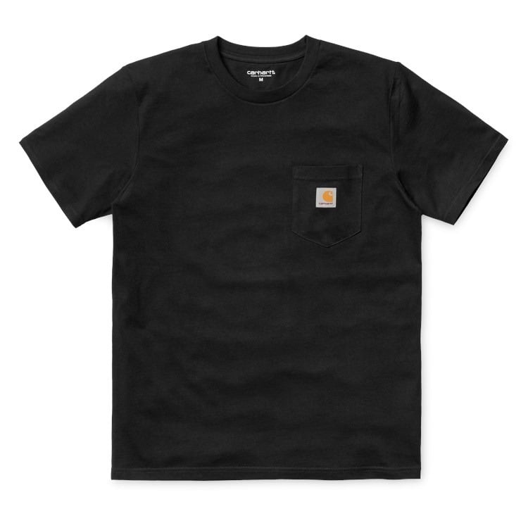 Carhartt WIP - S/S Pocket T-Shirt - BLACK / Sort - T-Shirts