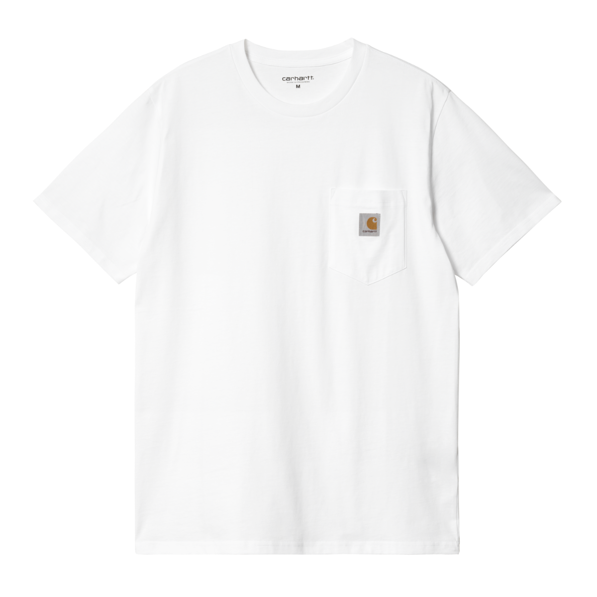 Carhartt WIP Pocket T-Shirt i hvid, relaxed fit med rund hals og brystlomme