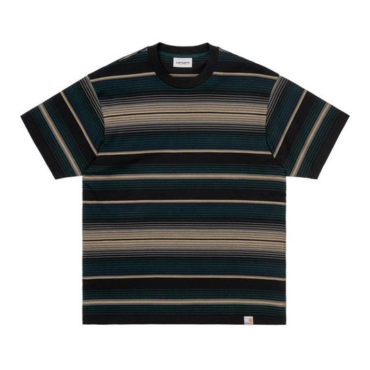 Carhartt WIP - S/S Tuscon T-Shirt - FRASIER STRIPE / Grøn - T-Shirts