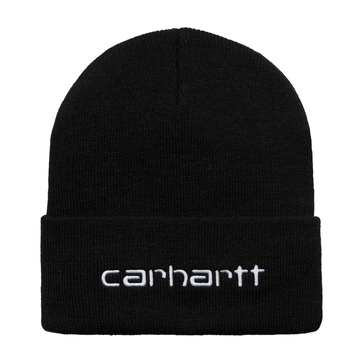 Carhartt WIP - Script Beanie - BLACK / WHITE / Sort - Accessories