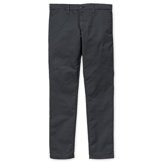 Carhartt Sid Pant Lamar Blacksmith - mørkegrå chino