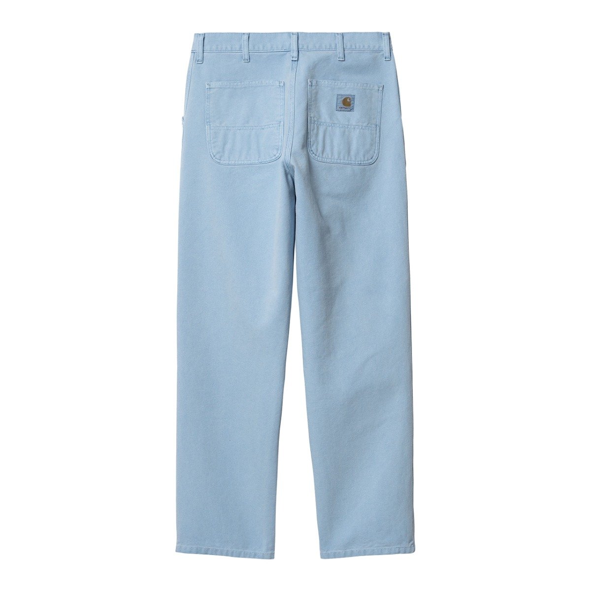 Carhartt WIP bukser i lys blå vasket canvas med relaxed fit og logo-patch
