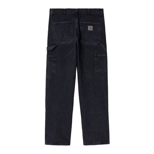 Carhartt WIP - Single Knee Pant Maitland - BLACK STONE WASHED / Sort - Bukser