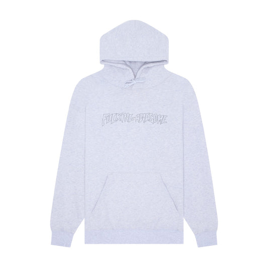 Fucking Awesome - Outline Stamp Hoodie - HEATHER GREY / Grå - Sweatshirts