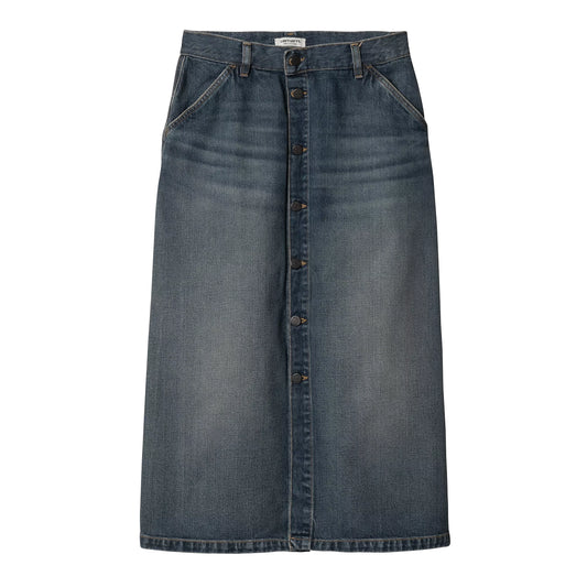 Carhartt WIP - W' Marvin Skirt - BLUE WORN USED WASH / Blå - Nederdele