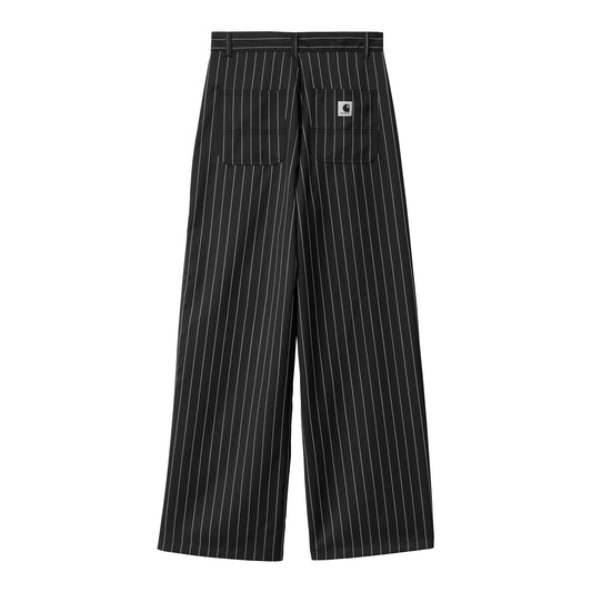 Carhartt WIP - W' Seaton Pant - SEATON STRIPE, BLACK / Sort||Striber - Bukser