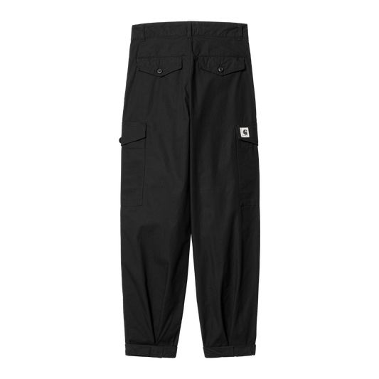 Carhartt WIP - W' Collins Pant - BLACK RINSED / Sort - Bukser