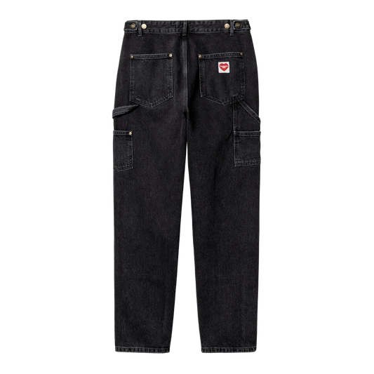 Carhartt WIP - W' Nash DK Pant - BLACK STONE WASHED / Sort - Bukser