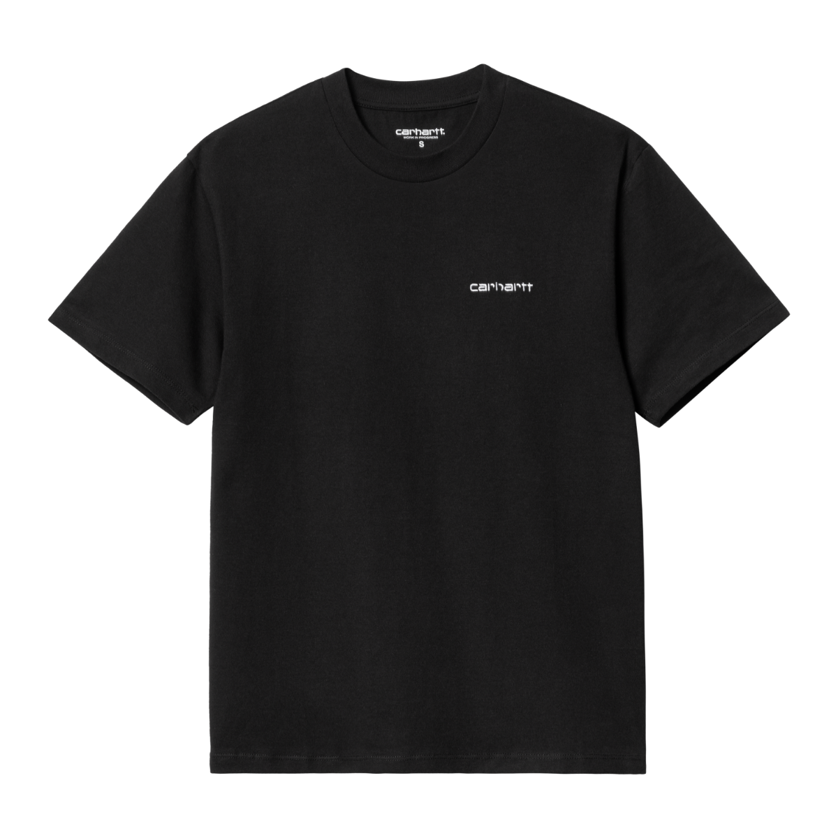 Carhartt WIP - W' Script Embroidery T-S - BLACK / WHITE / Sort - T-Shirts